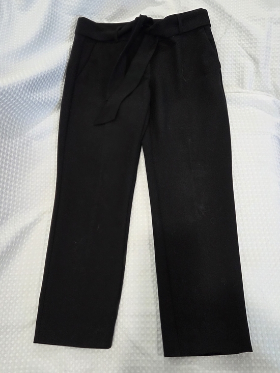 LOFT Pants - LOFT Black Tie-Waist Ankle Pants